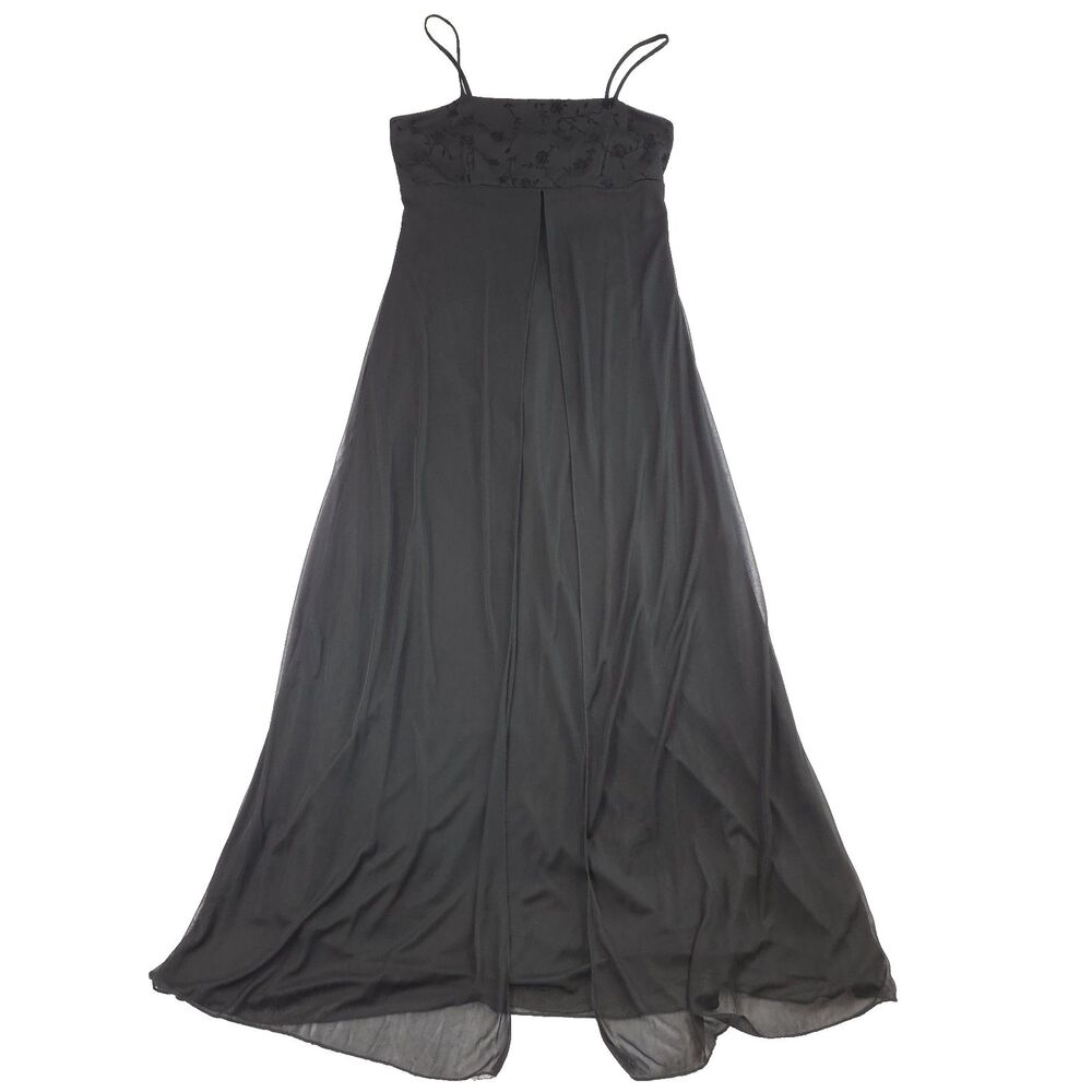 VTG Y2K California Concepts Velvet Burnout Babydoll Maxi Dress 6 Whimsigoth